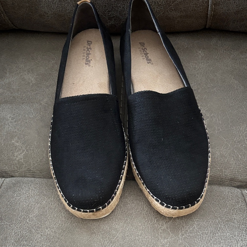 NEW DR. SCHOLL’S SUNRAY WEDGE SZ 9M BLACK